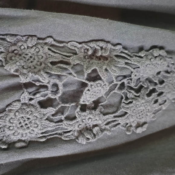 Rebecca Malone Women's Blue Top With Crochet Detail, Plus Size 1X - Picture 4 of 4